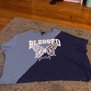 Blessed butterfly cropped top
